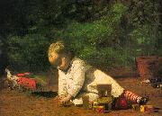 Thomas Eakins Baby at Play oil